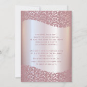 Masquerade Diamond Damask Rose Gold süß 16 Einladung (Rückseite)