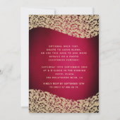 Masquerade Diamond Damaskus rot süß 16 Einladung (Rückseite)