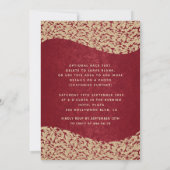 Masquerade Diamond Damaskus rot süß 16 Einladung (Rückseite)