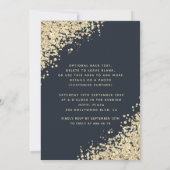 Masquerade Diamond Luxus Gold süß 16 Einladung (Rückseite)