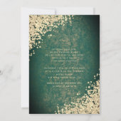 Masquerade Diamond Luxus Quinceañera grün Invit Einladung (Rückseite)