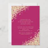 Masquerade Diamond Luxus Quinceañera rosa Einladung (Rückseite)