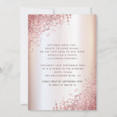 Masquerade Diamond Luxus Quinceañera Rose Gold Einladung (Rückseite)