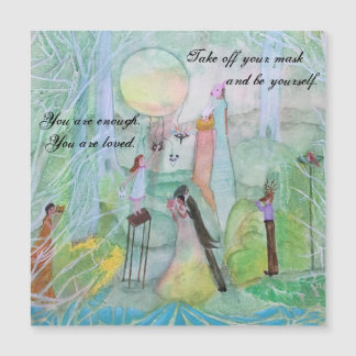 Masquerade Ermutigung Art Magnetkarte