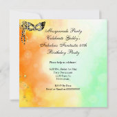 Masquerade Fabulous 40 Goldmedaille für Frauen 3 Einladung (Rückseite)