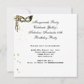 Masquerade Fabulous 40 Goldmedaille High Heel 2 Einladung (Rückseite)