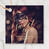 Masquerade Foto Sweet 16 Geburtstag Geschenkanhänger (Vorderseite)