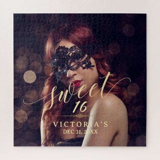Masquerade Foto Sweet 16 Geburtstag Puzzle (Vertikal)
