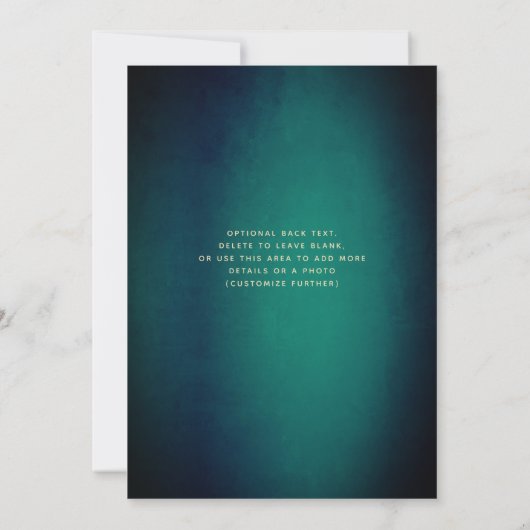 Masquerade funkelndes Feuerwerk Luxus Quinceañera Einladung (Rückseite)