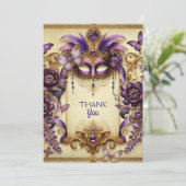 Masquerade Garden Romanum | BellaVille Bridal Einladung (Stehend Vorderseite)