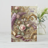 Masquerade Garden Romanum | BellaVille Bridal Show Einladung (Stehend Vorderseite)