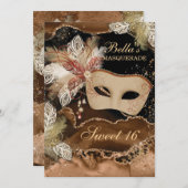 Masquerade Geburtstagsparty Einladungen (Vorne/Hinten)