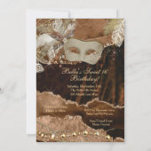 Masquerade Geburtstagsparty Einladungen (Rückseite)