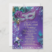 Masquerade Geburtstagsparty Einladungen (Rückseite)