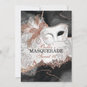 Masquerade Geburtstagsparty Einladungen (Vorderseite)