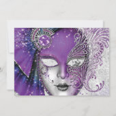 Masquerade Geburtstagsparty Einladungen (Rückseite)