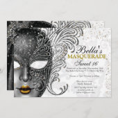 Masquerade Geburtstagsparty Einladungen (Vorne/Hinten)