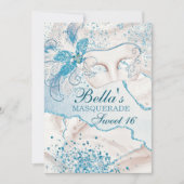 Masquerade Geburtstagsparty Einladungen (Vorderseite)