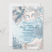 Masquerade Geburtstagsparty Einladungen (Rückseite)