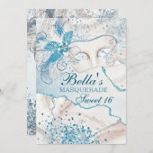 Masquerade Geburtstagsparty Einladungen (Vorne/Hinten)