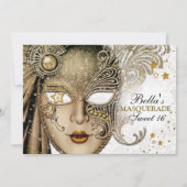 Masquerade Geburtstagsparty Einladungen (Rückseite)