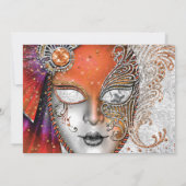 Masquerade Geburtstagsparty Einladungen (Rückseite)