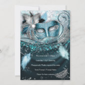 Masquerade Geburtstagsparty Einladungen (Rückseite)