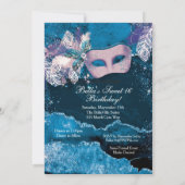Masquerade Geburtstagsparty Einladungen (Rückseite)