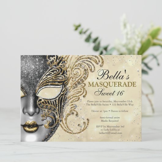 Masquerade Geburtstagsparty Einladungen