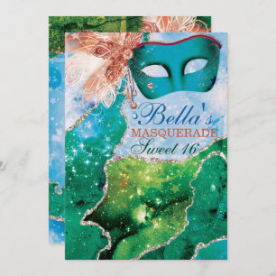 Masquerade Geburtstagsparty Einladungen