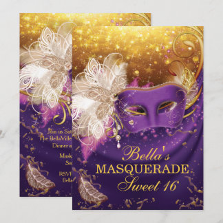 Masquerade Geburtstagsparty Einladungen