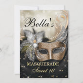 Masquerade Geburtstagsparty Einladungen (Vorderseite)