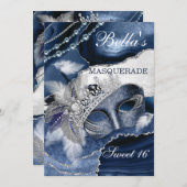 Masquerade Geburtstagsparty Einladungen (Vorne/Hinten)