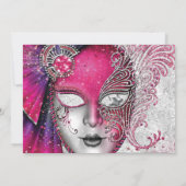 Masquerade Geburtstagsparty Einladungen (Rückseite)