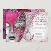 Masquerade Geburtstagsparty Einladungen (Vorne/Hinten)