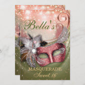 Masquerade Geburtstagsparty Einladungen (Vorne/Hinten)