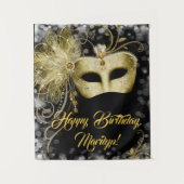 Masquerade Geburtstagsparty Hintergrund Wandteppich (Vorderseite)