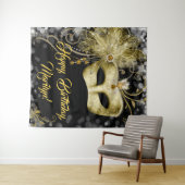 Masquerade Geburtstagsparty Hintergrund Wandteppich (Beispiel (Horizontal))