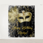 Masquerade Geburtstagsparty Hintergrund Wandteppich (Vorderseite)