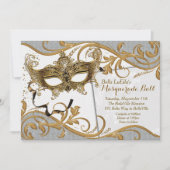 Masquerade Geburtstagsveranstaltungen Party Einlad Einladung (Vorderseite)