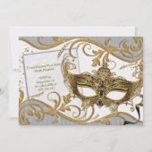 Masquerade Geburtstagsveranstaltungen Party Einlad Einladung (Rückseite)