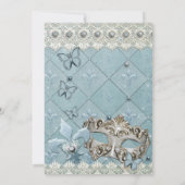 Masquerade Geburtstagsveranstaltungen Party Einlad Einladung (Rückseite)