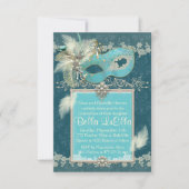 Masquerade Geburtstagsveranstaltungen Party Einlad Einladung (Vorderseite)