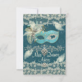 Masquerade Geburtstagsveranstaltungen Party Einlad Einladung (Rückseite)