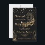 Masquerade Glitzer quinceanera Maske laden Save The Date<br><div class="desc">Masquerade Glitzer quinceanera Maske einladen von den künstlerischen Äpfeln Limited</div>