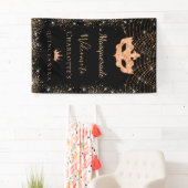 Masquerade Glitzer-Staub Quinceanera Banner (Insitu)