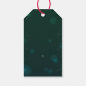 Masquerade Gold Diamonds Green Sweet 16 Geschenkanhänger (Rückseite)