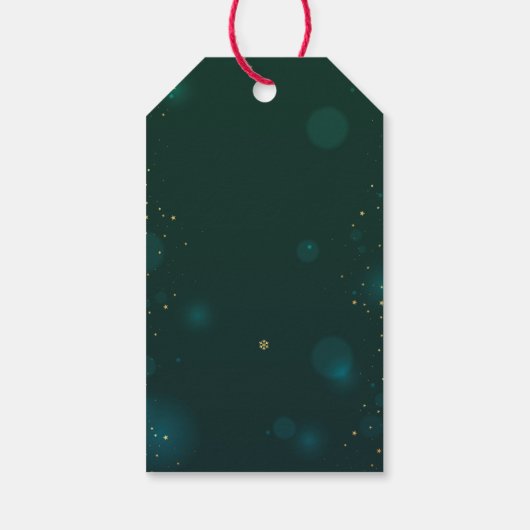 Masquerade Gold Diamonds Green Sweet 16 Geschenkanhänger (Rückseite)