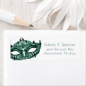 Masquerade Green Mask | Lebhafte Smaragdadresse (Insitu)