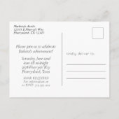 Masquerade Green Mask | Mardi Gras Abschluss Einladungspostkarte (Rückseite)